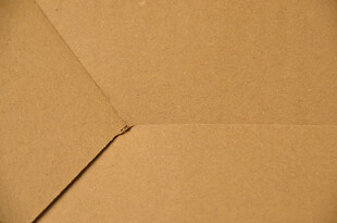 棕色瓦楞纸板纹理特写