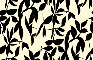 黑白竹叶图案纹理设计