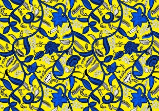蓝黄交织抽象花纹图案