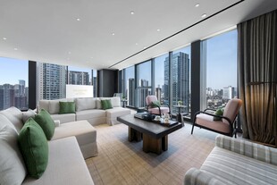 现代奢华都市风客厅空间