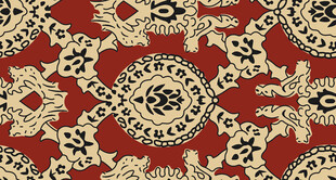 复古民族风碎花数码印花