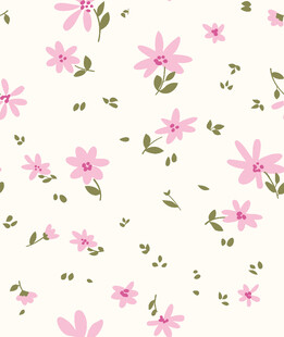 粉色小花碎花数码印花