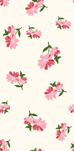 粉色花卉无缝数码印花