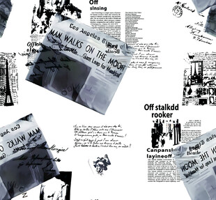 复古报纸拼贴艺术画面