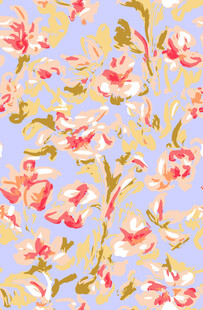 淡蓝底繁花花卉图案