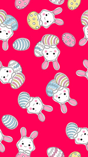 粉色小兔彩蛋可爱图案