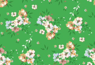 绿色花卉图案背景