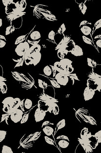 黑白花卉图案纹理背景