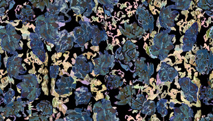 蓝紫花卉混合图案纹理