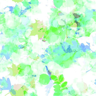 清新水彩风绿色抽象
