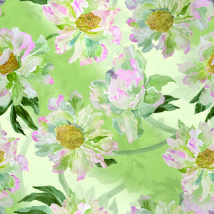 清新水彩花卉图案背景