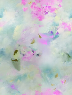 梦幻花卉水彩纹理图案