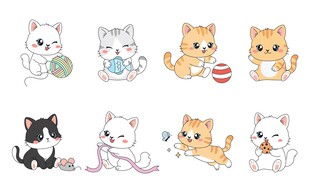 卡通猫咪图案