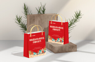 包装手提袋样机贴图