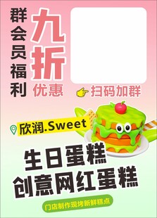 生日蛋糕海报设计