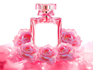 浪漫玫瑰香水精美展示