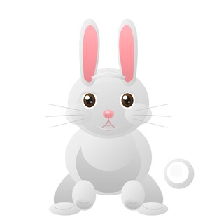 可爱呆萌的兔子