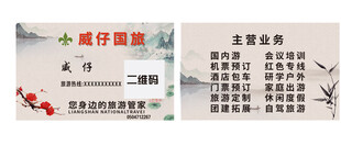 旅游宣传游玩代金券卡片名片不干