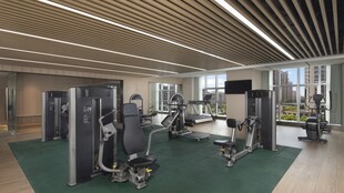 现代健身房健身器材展示