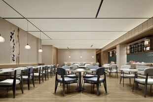 现代简约风格餐厅室内场景