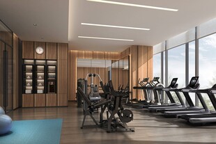 现代健身房内景展示