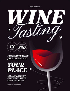 葡萄酒品鉴活动宣传海报