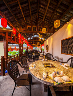 中式餐厅内景 古朴雅致