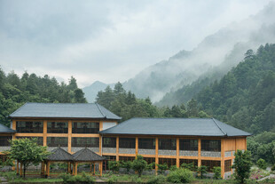 山间中式建筑 静谧风光