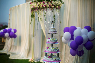 紫色系婚礼装饰布置