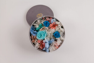 工艺品多彩花卉图案圆形饰品