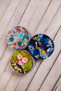 工艺品多彩花卉图案纽扣