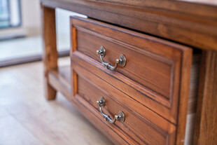 复古木质抽屉柜细节展示