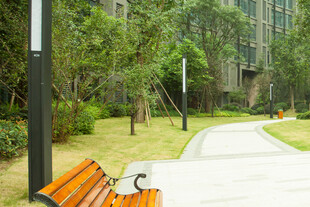 小区内的静谧休闲步道