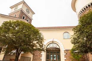 欧式风格建筑 绿树环绕