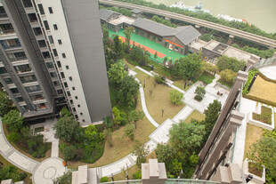 俯瞰小区绿化景观