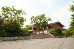 山间小屋 绿意环绕的景致