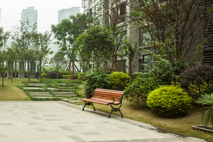 小区内的休闲花园景致