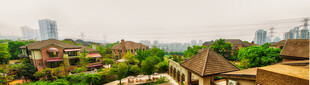 城市中的绿色屋顶景观