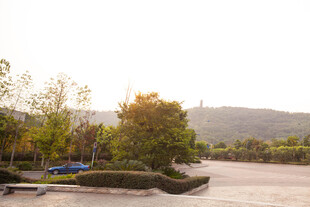 公园湖畔秋日美景