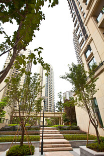 现代小区优雅景观步道