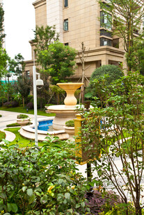 精致小区园林景观一角