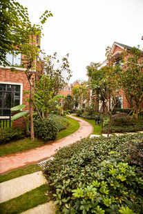 优雅庭院景观住宅小路