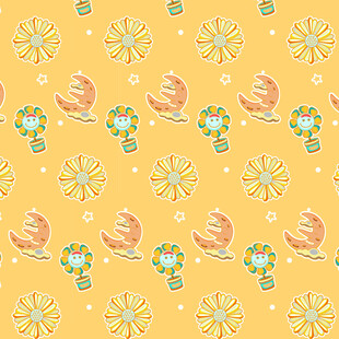 可爱元素图案背景