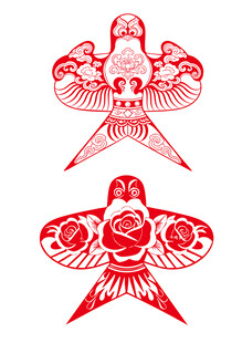 传统剪纸燕子图案