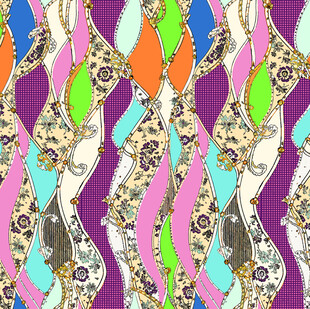 多彩几何花纹图案设计