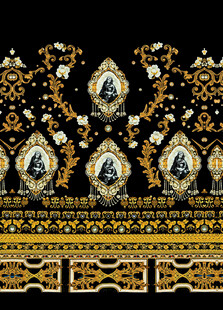 华丽古典金色花纹图案