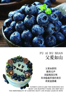 新鲜蓝莓与美味蛋糕组合