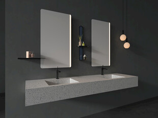 现代简约双洗手台浴室设计