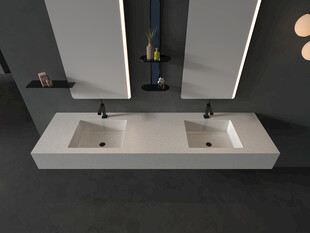 现代双盆洗手台设计