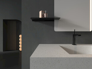 现代简约风浴室洗手台一角